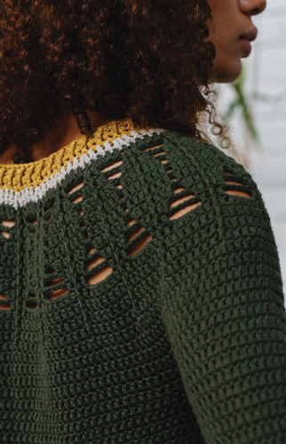 Crochet yoke sweater pattern
